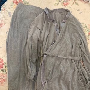 Three piece Large Motherhood robe, tank, and capri pant